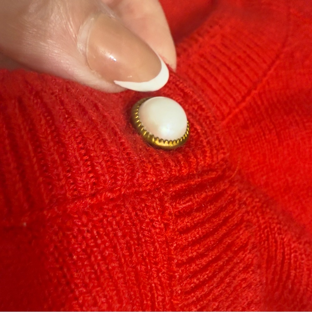 Vintage Worthington Essentials red button up cardigan sweater size 20W - Picture 7 of 8
